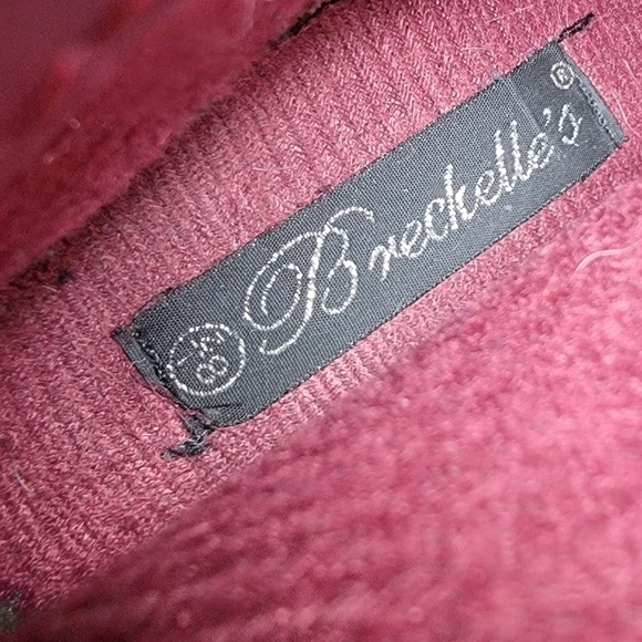 Breckellle's Wine / Maroon Colored Heather Ankle Booties vegan Size 8.5 - Picture 14 of 16